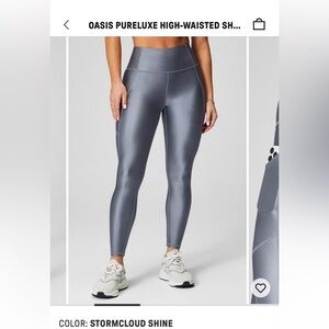 Fabletics Oasis PureLuxe High-Waisted Shine 7/8 Leggings - XL - NWT